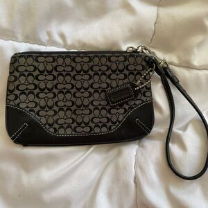 Vintage Coach Black and Gray Wristlet
